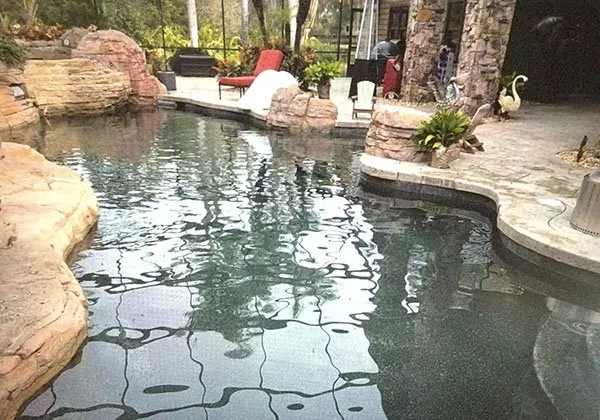 freshly cleaned pool in the villages florida