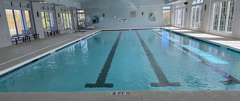Crystal clear swimming pool in Ballantyne, NC