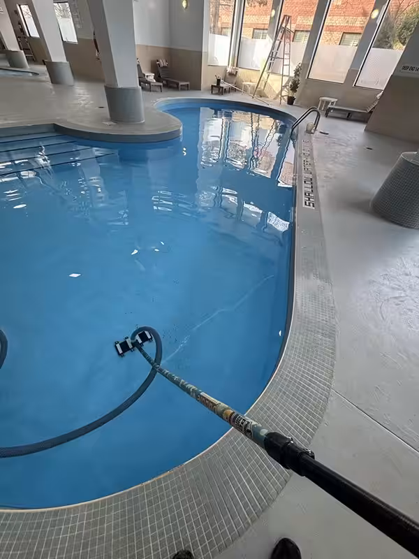 cleaning a commercial pool in london