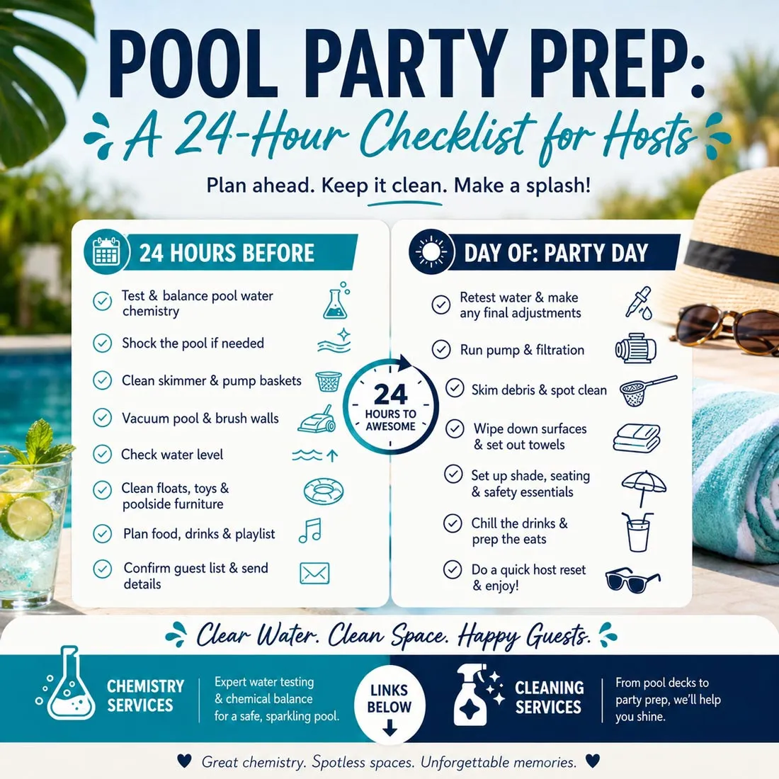 Pool Party Prep: The 24-Hour Checklist Every Host Needs